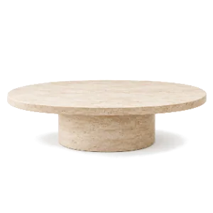Oval Travertine Table