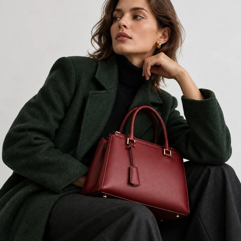 Model with bag