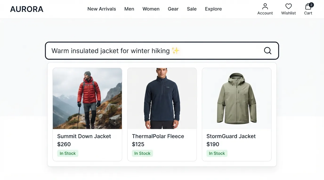 Natural Language Search Bar Integration